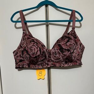 Floral Print Women's Bra